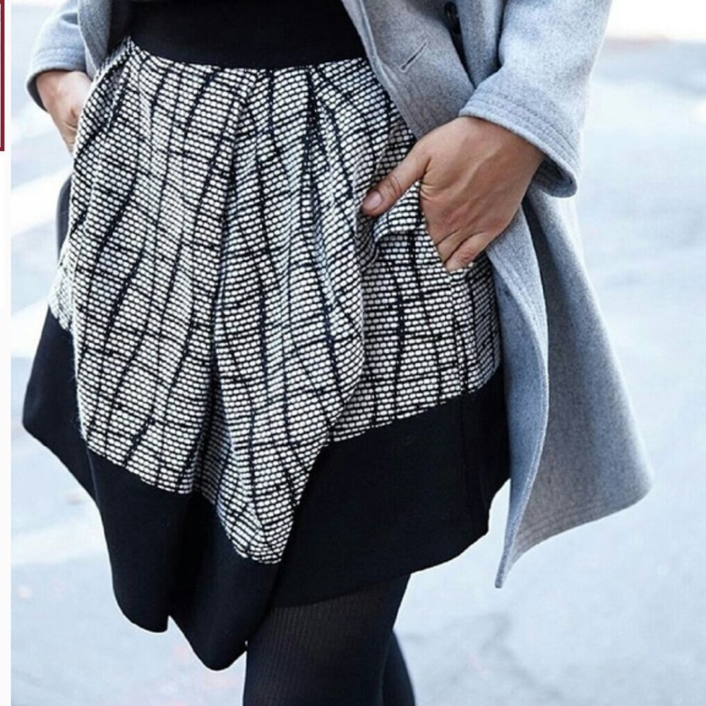 Banana republic asymmetrical jacquard skirt